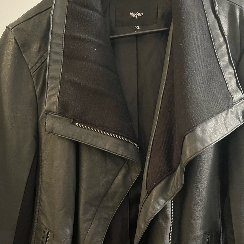 Target leather jacket with stretchy material sides! Super chic!
